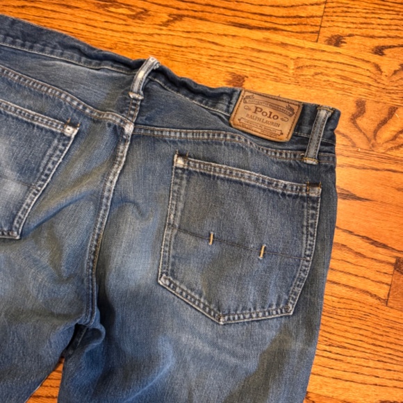 Polo Ralph Lauren Jeans Men's 35x32 Blue Denim Hampton Straight Vintage Wash - Picture 3 of 10